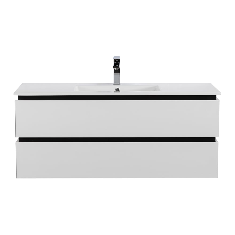 Изображение товара Подвесная база под раковину CEZARES PLANE с двумя ящиками белый глянец