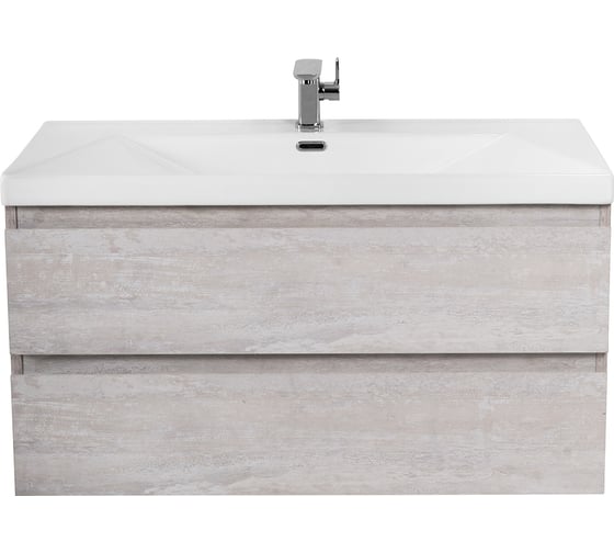 Изображение товара База под раковину CEZARES MOLVENO подвесная с двумя выкатными ящиками, Legno Bianco, 800x500x500, MOLVENO-80-2C-SO-LB