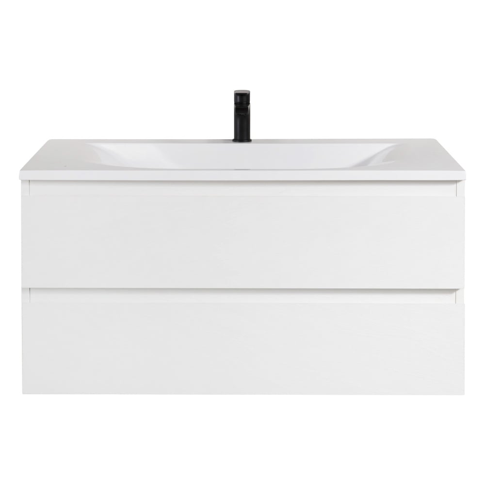 Изображение товара Подвесная база под раковину CEZARES MOLVENO с двумя ящиками Bianco Ghiaccio