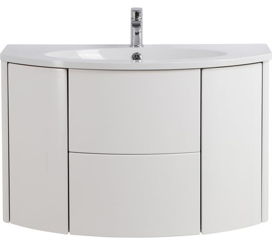 Изображение товара База под раковину CEZARES EDEN с двумя выдвижными ящиками, с двумя распашными дверками Bianco lucido, 91x51x55 55146