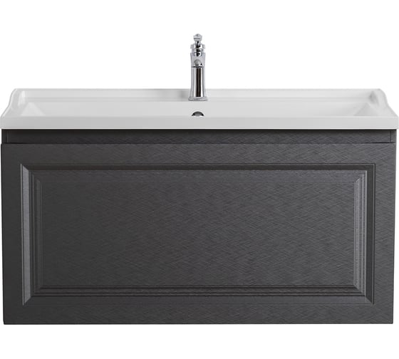 Изображение товара База под раковину CEZARES GIUBILEO-N подвесная с одним внешним и одним внутренним выкатными ящиками, Титан, 996x443x500, GIUBILEO-N-100-1C-SO-TIT-P