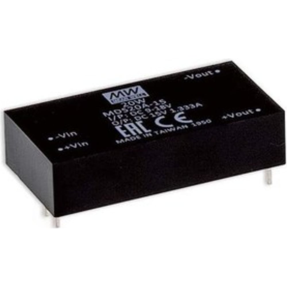 Изображение товара Медицинский DC-DC преобразователь Mean Well MDS20B-24 24 В 20 Вт компактный