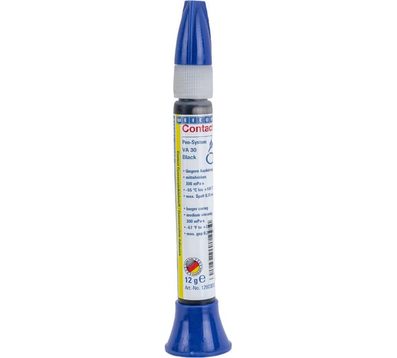 Изображение товара Цианоакрилатный клей WEICON Contact VA 30 черный, 12 г wcn12603012