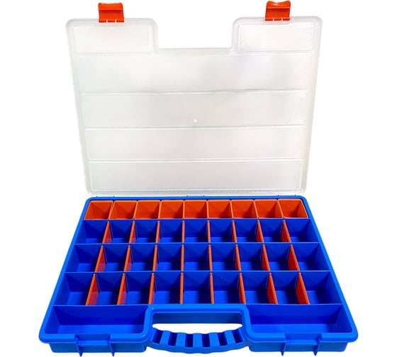 Изображение товара Органайзер ACCURATE 517х395х60 мм синий с лотками JETSystem и разделителями 38 ячеек, AC51761