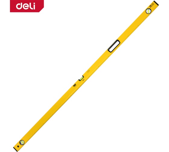 Изображение товара Строительный уровень DELI 1500мм DL291500 алюминиевый сплав, мягкие резиновые заглушки, магнит, измерение под углом 45 169207