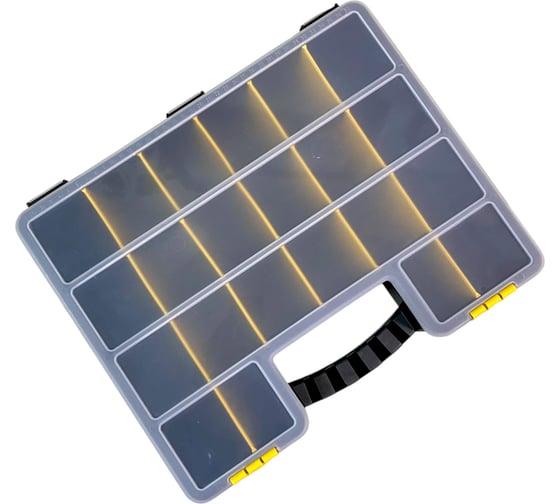 Изображение товара Органайзер Jetservice 407х340х112 мм, черно-желтый, с разделителями, 22 ячейки, JS40712