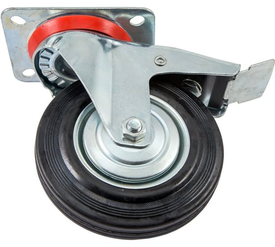Изображение товара Колесо промышленное поворотное с тормозом  Дигрус 125 мм ПКОТ-Д 125