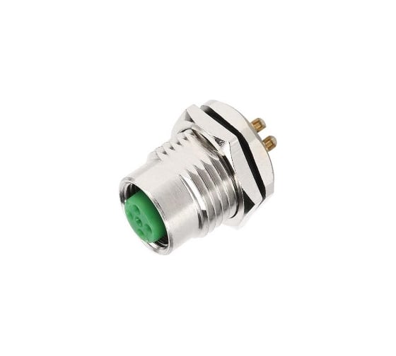 Изображение товара Монтажный разъем VELLEDQ FLH-M12-F08(PG9)-HB, Розетка, Прямой под пайку, Латунь никелированная 8-PINIP6760 AC/DC, 08-00024767