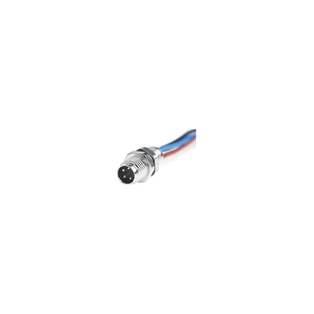 Mонтажный разъем VELLEDQ FLQ-M8-M04(M8)-0.3, Вилка, Прямой с кабелем, Латунь никелированная 4-PINIP67, кабель 0,3 м, 60 AC/DC, 08-00024664