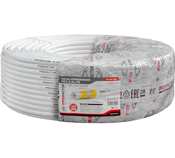Изображение товара Труба металлопластиковая PROFACTOR PEX-A-AL-PE б/ш O16 х 2мм, бухта 200м PF APP 500.2