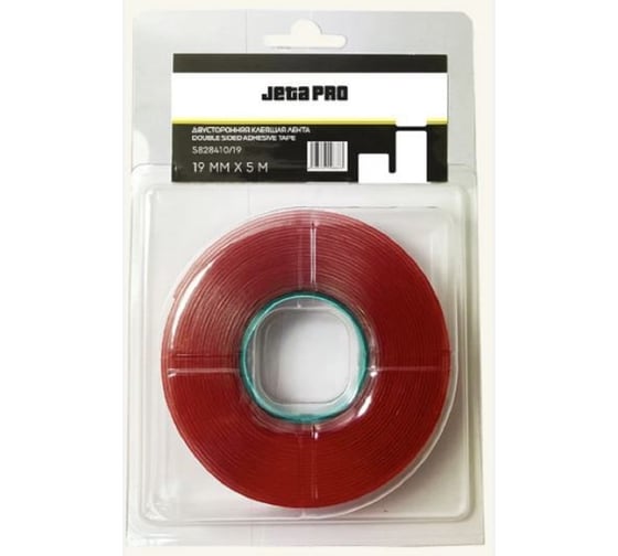 Изображение товара Пеноакриловая двусторонняя лента для постоянной фиксации Jeta PRO 19 мм х 5 м D8410 5828410/19