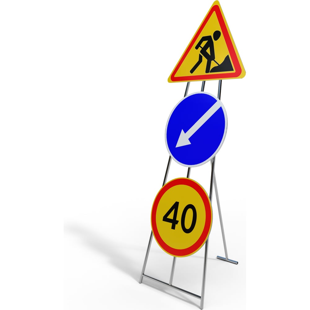 Изображение товара Стойка на 3 дорожных знака ОПТИМА СЕРВИС 00-00027017