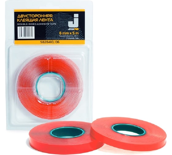 Изображение товара Пеноакриловая двусторонняя лента для постоянной фиксации Jeta PRO 6 мм х 5 м D8410 58284106 5828410/6