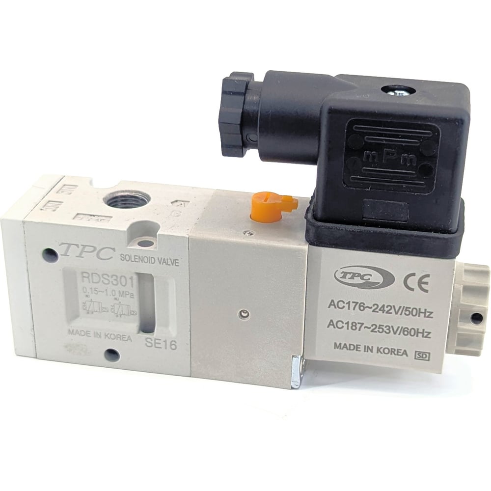 Изображение товара Распределитель CDC Pneumatics 3/2 220В электропневмо 1/8" RDS301-2D-G01B