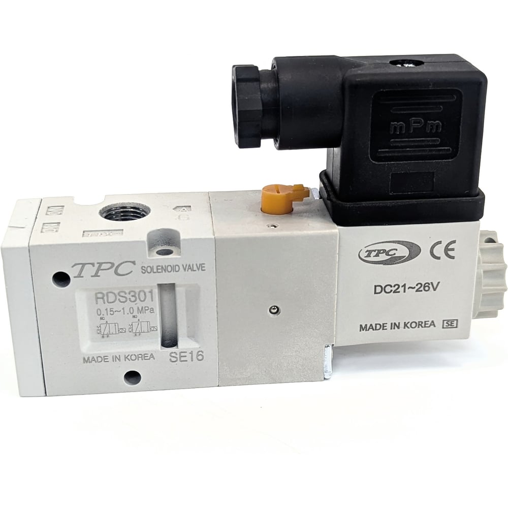 Изображение товара Распределитель CDC Pneumatics 3/2 Электро-Пневмо 24В 1/8" RDS301-5D-G01A