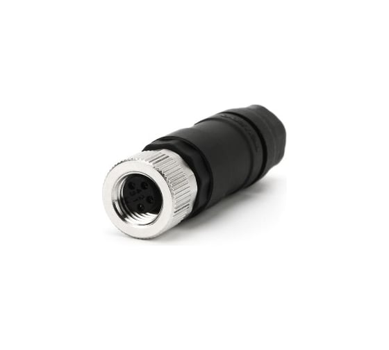 Изображение товара Соединитель клеммный VELLEDQ M8-F04T, Розетка, Прямой с клеммником, Пластик 4-PIN IP6560 AC/DC, 08-00024641