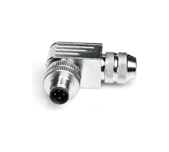 Изображение товара Соединитель клеммный VELLEDQ M12P-M04S, Вилка, Угловой с клеммником, Латунь 4-PIN IP65250 AC/DC, 08-00025021