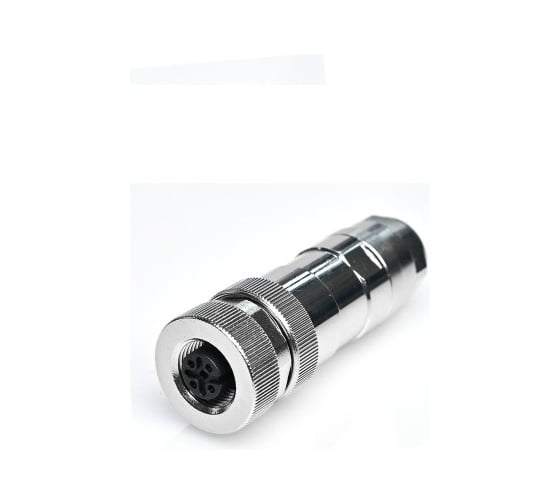 Изображение товара Соединитель клеммный VELLEDQ M12P-F05T, Розетка, Прямой с клеммником, Латунь 5-PIN IP65125 AC/DC, 08-00024716