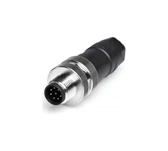 Изображение товара Соединитель клеммный VELLEDQ M12-M08T, Вилка, Прямой с клеммником, Пластик 8-PIN IP6560 AC/DC, 08-00034169