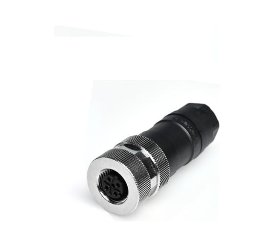 Изображение товара Соединитель клеммный VELLEDQ M12-F04T, Розетка, Прямой с клеммником, Пластик 4-PIN IP65250 AC/DC, 08-00024708