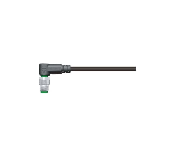 Изображение товара Соединитель кабельный VELLEDQ M8-M03S-5.0PVC/BK, Вилка, Угловой с кабелем, Пластик 3-PINIP67, кабель 5 м, 60 DC, 08-00024687
