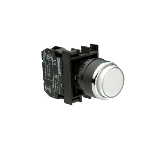 Изображение товара Выступающая кнопка Emas белая 2НО B101HB