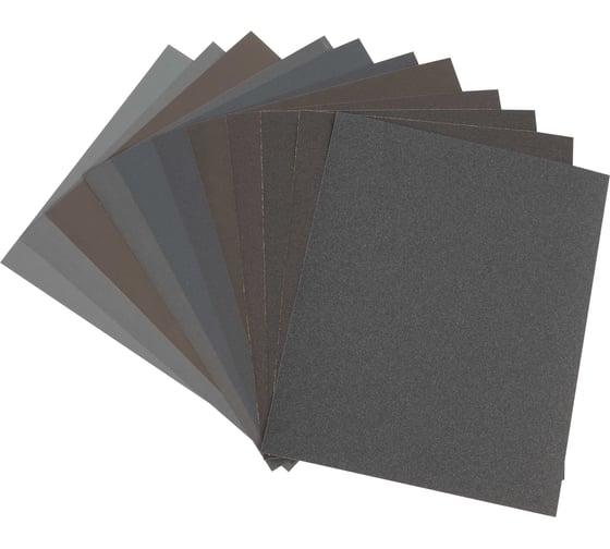 Изображение товара Набор водостойкой наждачной бумаги 230x280мм,12шт. Gigant G-1022113