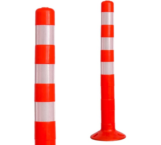 Изображение товара Гибкий парковочный столбик ООО ОПТИМА СЕРВИС 750 Сигнальный Светоотражающий Дорожный с анкерами 00-00068089