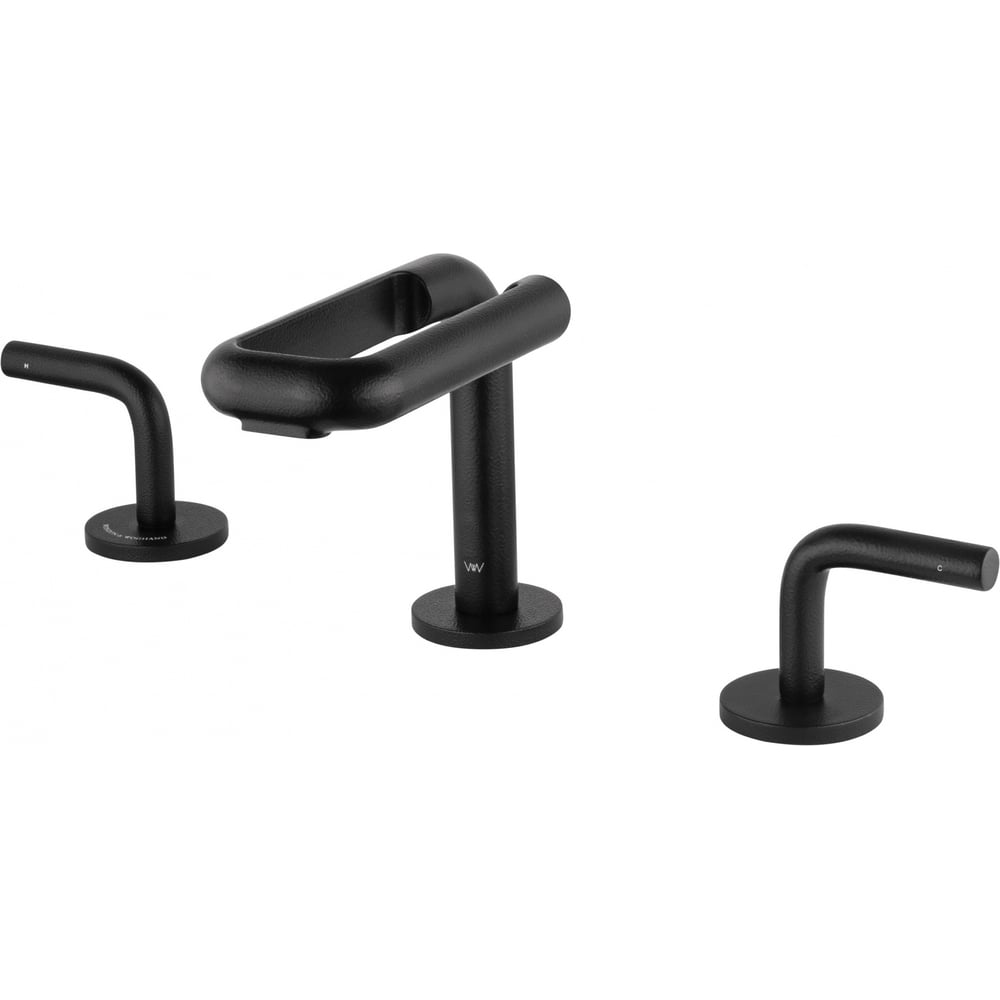 Изображение товара Смеситель для раковины Wonzon & Woghand высокий Loop черный матовый 187мм