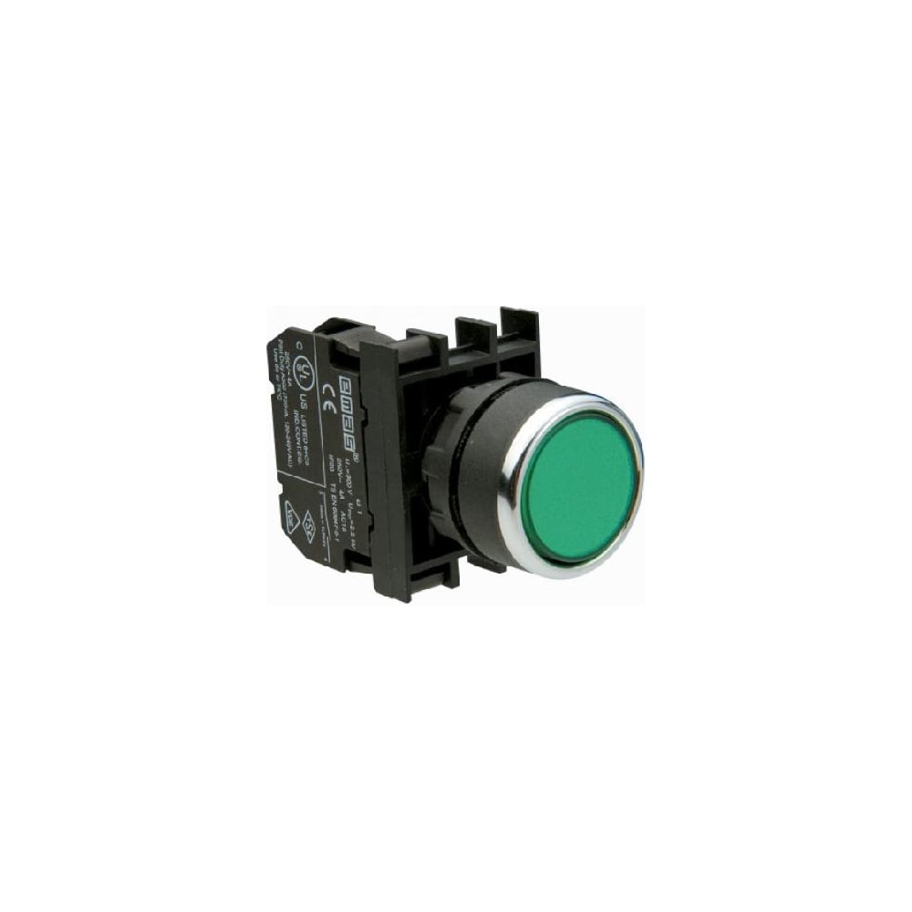 Изображение товара Kнопка с подсветкой Emas B230DY зелёная, 1 контакт, 4 А