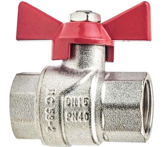 Изображение товара Кран шаровой KROMWELL ручка-бабочка, 1/2 внутренняя - внутренняя резьба KW.182.04