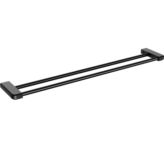 Изображение товара Полотенцедержатель двойной Wonzon & Woghand черный матовый WW-V3102-MB