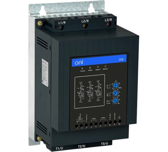 Изображение товара Устройство плавного пуска ONI SFB 3Ф, 380В, 55кВт, 110А Uупр 110-220В, Modbus SFB-33-55-A-10