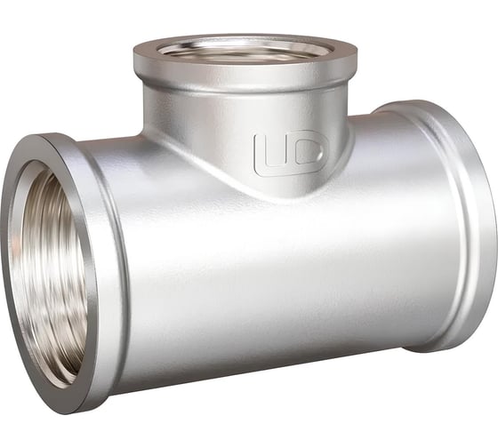 Изображение товара Тройник латунный переходной LD Ду25x20x25 ВР никель .67.523.25x20x25 129-8099