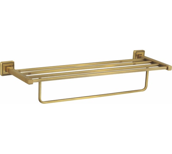 Изображение товара Полотенцедержатель с полкой Wonzon & Woghand бронза WW-7281