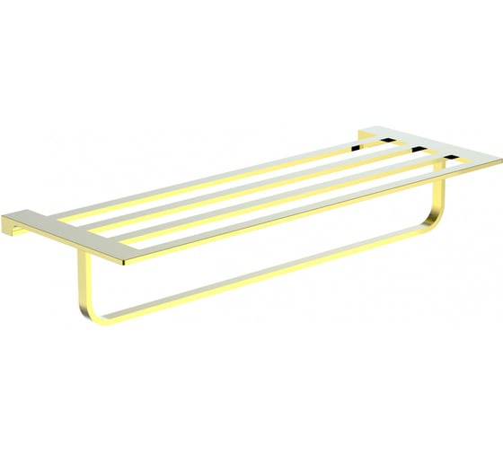 Изображение товара Полотенцедержатель с полкой Wonzon & Woghand глянцевое золото WW-9181-LG