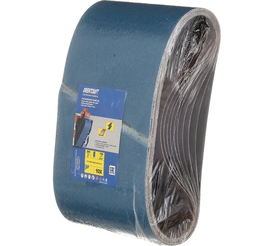 Изображение товара Лента бесконечная Orientcraft 10 шт, 200x750 мм, Р80, циркониевая 115.10 ZIR-80