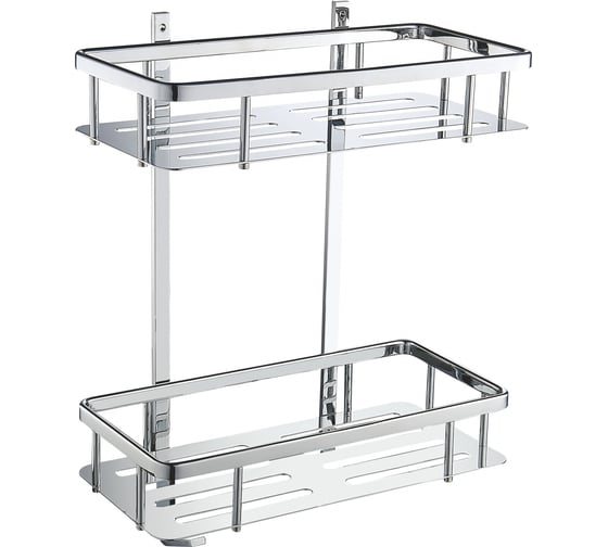 Изображение товара Полка для ванной 2-х ярусная Wonzon & Woghand хром WW-4141