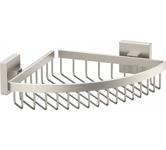 Изображение товара Полка для ванной угловая Wonzon & Woghand брашированный никель WW-8944-BN