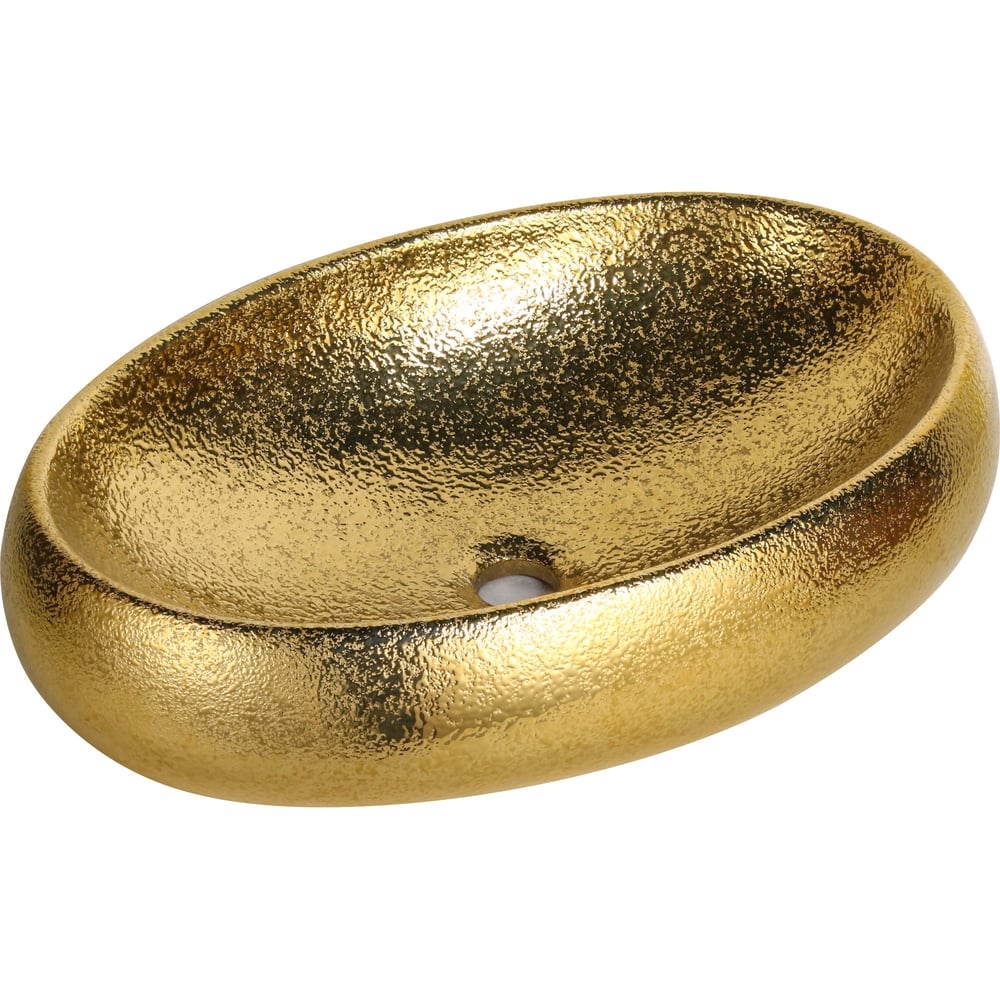 Изображение товара Накладная раковина Milleau Boutique золото 410х610 мм современная стильная