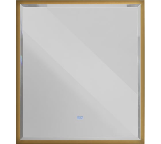 Изображение товара Интерьерное зеркало с контурной подсветкой, сенсорным выключателем и подогревом Cezares INTERNI 1000x900, брашированное золото CZR-SPC-INT-1000-900-LED-TCH-WARM-BORO