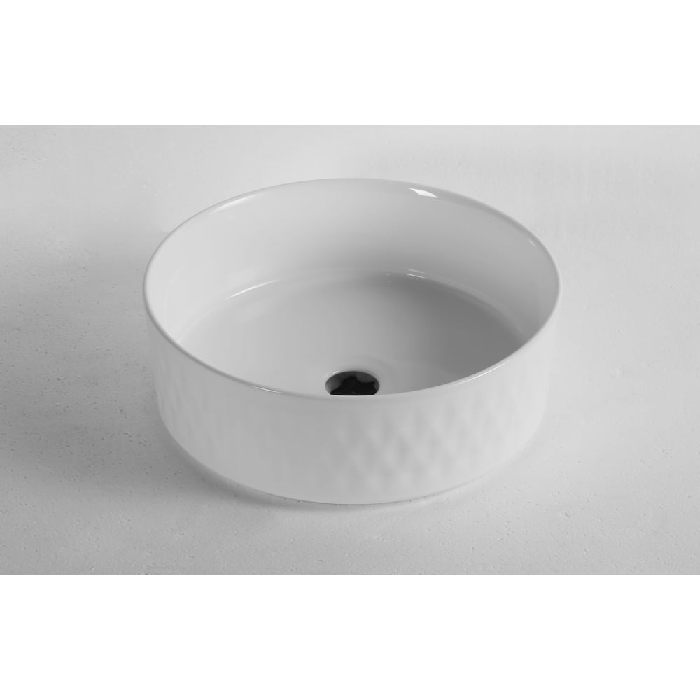 Изображение товара Накладная раковина Milleau Glace белый глянец круглая 360x360 мм