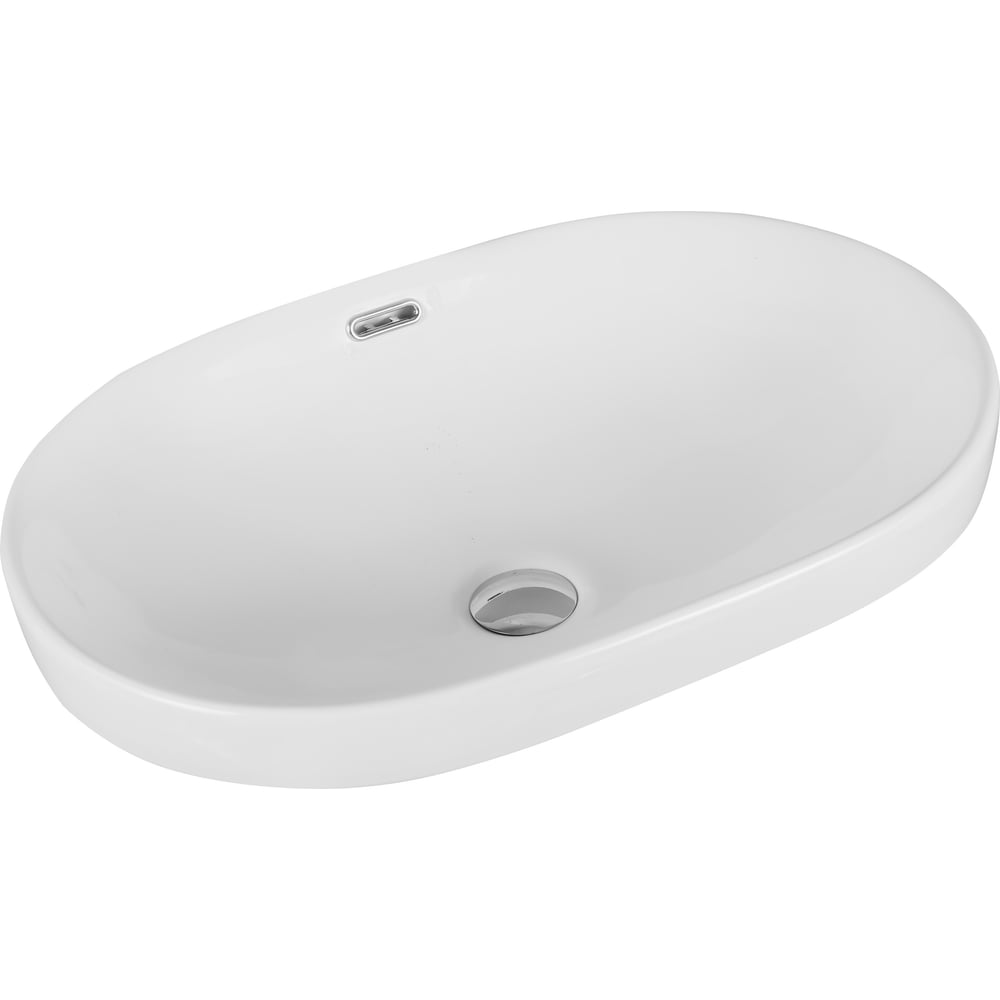 Изображение товара Накладная раковина Milleau Nuage MU018-GW белый глянцевый санфарфор овальная