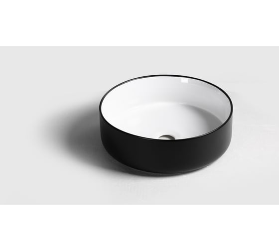 Изображение товара Накладная раковина Milleau Nuage (матовый черный/белый глянец) MU7044A-MB/GW