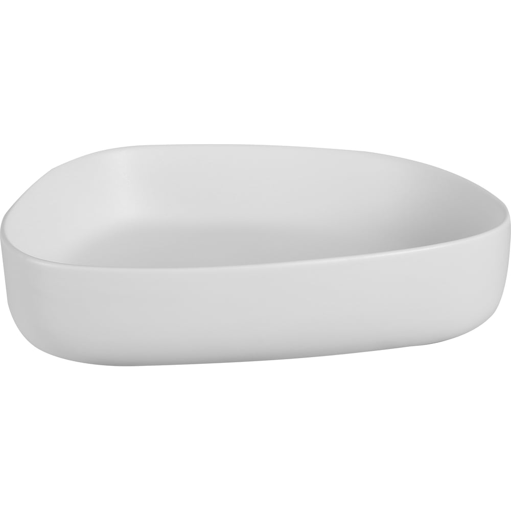 Изображение товара Накладная раковина Milleau Glace матовая белая из санфарфора MU0044-MW