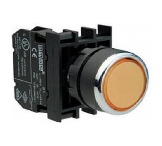 Изображение товара Кнопка с подсветкой-светодиод Emas желтая B280DS