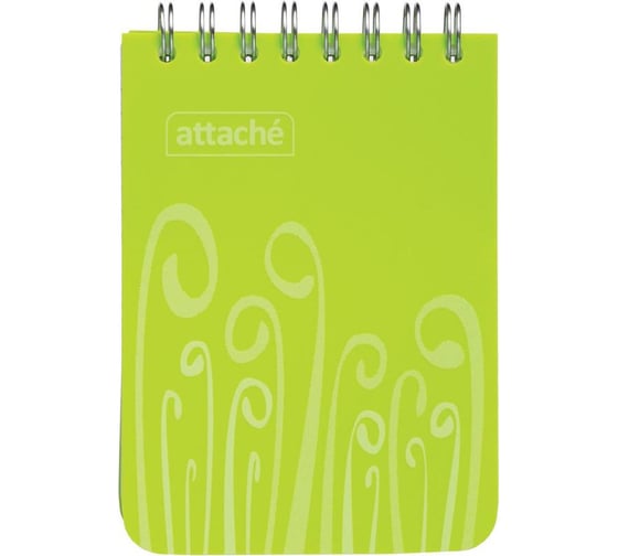 Изображение товара Блокнот 100 шт в упаковке Attache FANTASY А7 пластиковая обложка 80л салатовый 309374