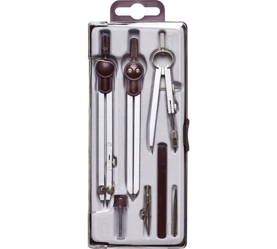 Изображение товара Готовальня Attache S03007H 140 мм, 7 предметов, пластиковый пенал 382381