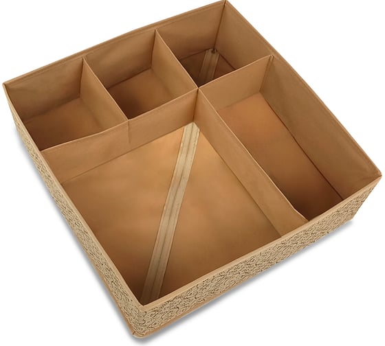 Изображение товара Органайзер для хранения вещей ГЕЛЕОС Миндаль, 5 отделений, размер 40х40х13 см МНД_15