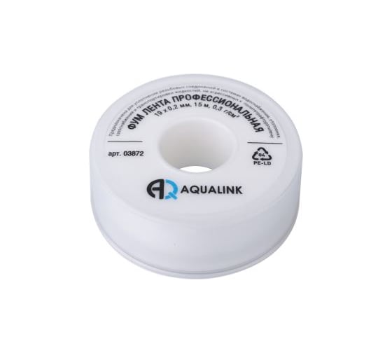 Изображение товара Профессиональная ФУМ лента AQUALINK 19х0,2 мм, 15 м 03872